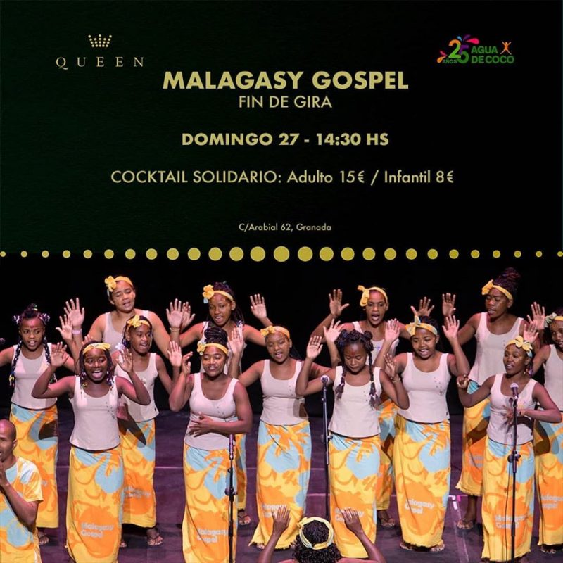 Grupo Queen - Eventos: Concierto «Malagasy Gospel» y Cocktail Solidario «Agua de Coco»