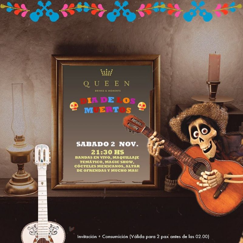 Grupo Queen - Eventos: Celebra el «Día de los Muertos» en Queen Granada. Un Halloween diferente.